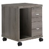 NicBex Modern File Cabinet with Wheels,Vertical Filing Cabinets with 2 Drawers and Open Shelf,Office Cabinet for Home, Office,White/Taupe - 2 of 4
