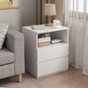 Airsurfer 2-Piece Set White Nightstand Modern White Nightstand Set Bedroom Furniture for Bedroom Storage - 4 of 4