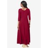 Jessica London Women's Plus Size Double-V Maxi Dress - 3 of 4
