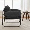 Hyleory Moore Metal Lambswool Upholstered Accent Chair for Bedroom Reception Area Reading Room Living Room(set of 2) - 4 of 4