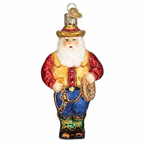 Old World Christmas Blown Glass Ornament for Christmas Tree, Western Santa - image 1 of 1