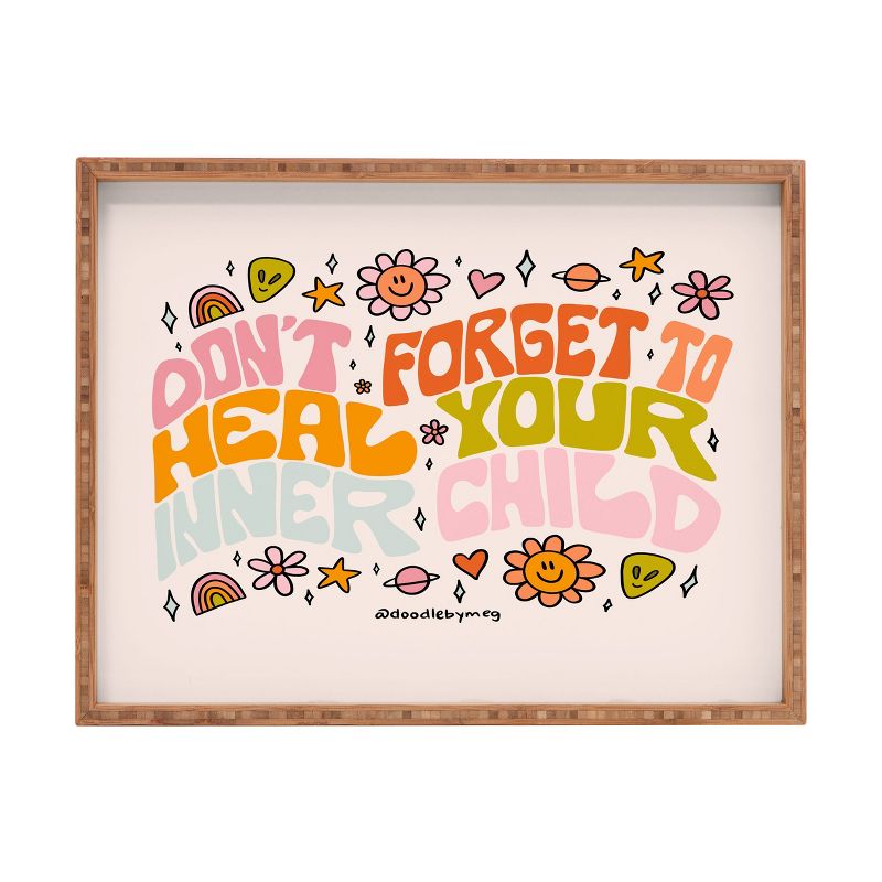 Doodle By Meg Dont Forget to Heal Your Inner Child Rectangular Tray - Deny Designs, 1 of 3