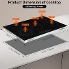 30" Built-in Electric Cooktop 8800W Ceramic Glass Radiant Stovetop 5 Burners - 2 of 4