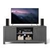 59" TV Stand for TVs Up to 65 Inches, Mid Century Modern Media Console with Storage Cabinets & Open Shelves - 2 of 4