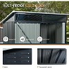 5x3 Foot Heavy-Duty Metal Shed, Outdoor Storage with Secure Hinged Door, Built-in Vents, Perfect for Garden, Garage & Patio - 4 of 4