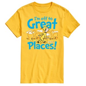 Men's - Dr. Seuss - I'm Off To Great Places Short Sleeve Graphic T-Shirt - 1 of 4