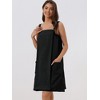cheibear Women's Towel Wrap Dress Robe Sleeveless Bathrobe with Strap for Gym Shower Spa - 2 of 4