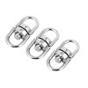 Unique Bargains Keyring Making Dual Eyes Swivel Ring Clasp Clip Connectors Silver 40 Pcs - 4 of 4