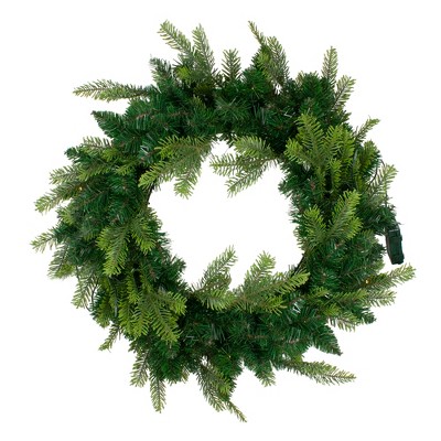 Northlight Pre-Lit Woodcrest Pine Artificial Christmas Wreath - 48-Inch, Clear Lights