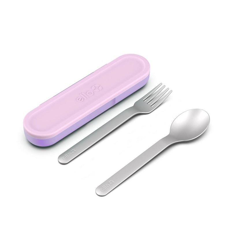 Kids&#39; on The Go Cutlery Set Pink - Ello, 3 of 5