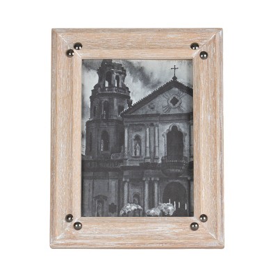5x7 Inches Natural Wood & Glass Photo Frame - Foreside Home & Garden ...