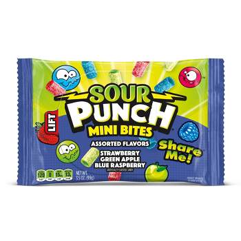 Sour Punch Mini Bites Candy Assorted Flavors - 3.5oz