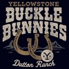 Women's Yellowstone Buckle & Bunnies Horseshoes Dutton Ranch T-Shirt - 2 of 4