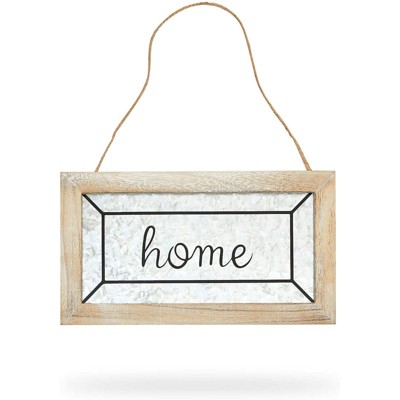 Farmlyn Creek Hanging Wood Sign for Farmhouse Wall Decor, Home (10.6 x 5.9 Inches)