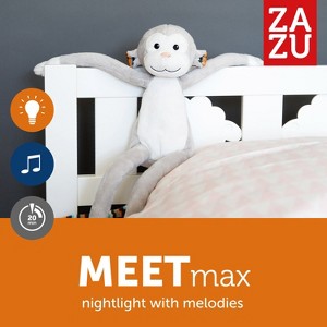 Zazu Kids Max the Monkey Plush Toy Night Light with Soothing Sound Machine - 1 of 4