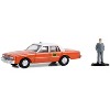 1981 Chevrolet Impala "Capitol Cab" Taxi Orange with White Top and Man in Suit Figure 1/64 Diecast Model Car by Greenlight - 2 of 3