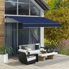 Resenkos Patio Awning, Outdoor Sun Shade Shelter Cover Awnings,10' x 8' Retractable Awning, 280gsm UV Resistant Sunshade Shelter, Blue - 2 of 4