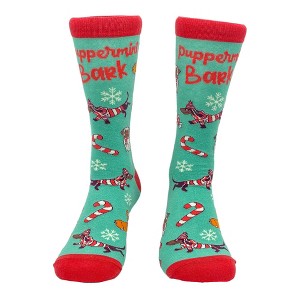 Youth Christmas Socks Funny Festive Holiday Kids Socks for Boys and Girls - Crazy Dog Socks - 1 of 4