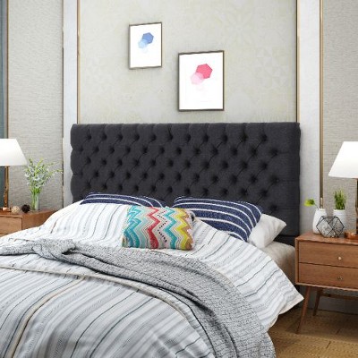 Upholstered Headboard Queen Size with Button-Tufted Diamond Stitching, Queen/Full Beds Headboard with Adjustable Height -Christopher Knight Home
