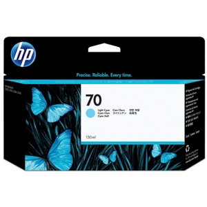 HP Inc. 70 130-ml Light Cyan DesignJet Ink Cartridge, C9390A - 1 of 4