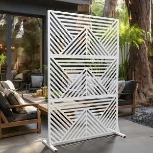 Wooakway 72"H 47"W Outdoor Metal Garden Trellis Privacy Screen Lattice Panel Indoor Room Divider - 1 of 4