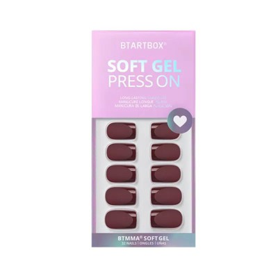 BTArtbox Press-On Nails - Cozy Cocoa - S Square - 32ct