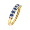 Ross-Simons 0.40 ct. t.w. Sapphire and .21 ct. t.w. Diamond Ring in 14kt Yellow Gold - 3 of 4