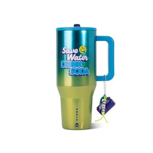 HydroJug x Poppi 40 fl oz Stainless Steel Straw Tumbler Green