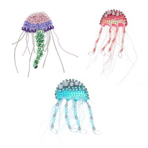 Unique Bargains Jellyfish Rhinestone Applique Patches Purple Pink Blue - 1 of 4