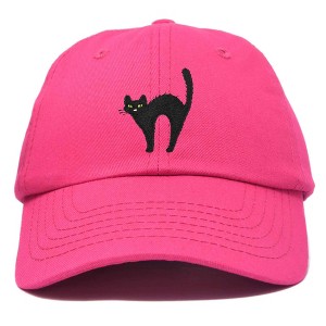 Dalix Black Cat Embroidered Womens Cotton Dad Hat Baseball Cap Adjustable - 1 of 4