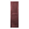 Plastic Development Group 14 x 63 Inch Decorative Outdoor Vinyl Plastic Louvered Window Shutters w/ Installation Kit & Instruction, 4 Pack, Bordeaux - image 2 of 4