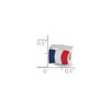 Black Bow Jewelry Sterling Silver and Enamel France Flag Bead Charm - 3 of 4