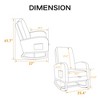 Runesay 25.4"W Rocking Chair High Back Glider Chair with Retractable Footrest, Side Pocket - 3 of 4
