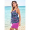 Swim 365 Women's Plus Size Longer-Length Mesh Tankini Top - 4 of 4