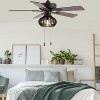 42" 5 Blade Cordelia Oil-Rubbed Bronze Lighted Ceiling Fan - River of Goods: Mid-Century Modern, Reversible Motor - 3 of 4