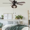 42" 5 Blade Cordelia Oil-Rubbed Bronze Lighted Ceiling Fan - River of Goods: Mid-Century Modern, Reversible Motor - image 3 of 4