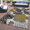 World Rug Gallery Tropical Floral Leaves Indoor/Outdoor Area Rug - 2 of 4