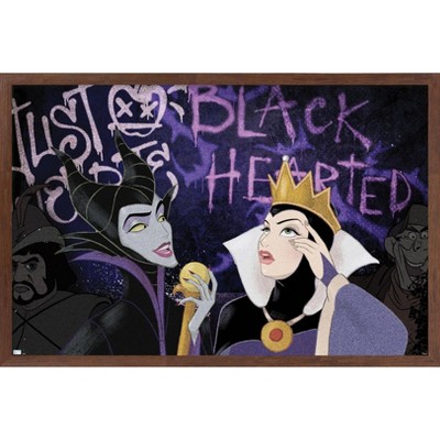 Trends International Disney Villains - Black Hearted Framed Wall Poster ...