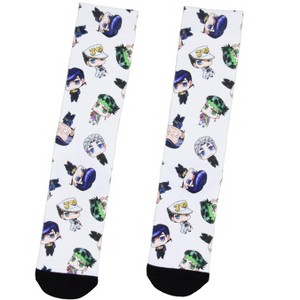Jojo's Bizarre Adventure Socks Mens' Chibi Character Anime Manga Sublimated Crew Socks - 1 of 4