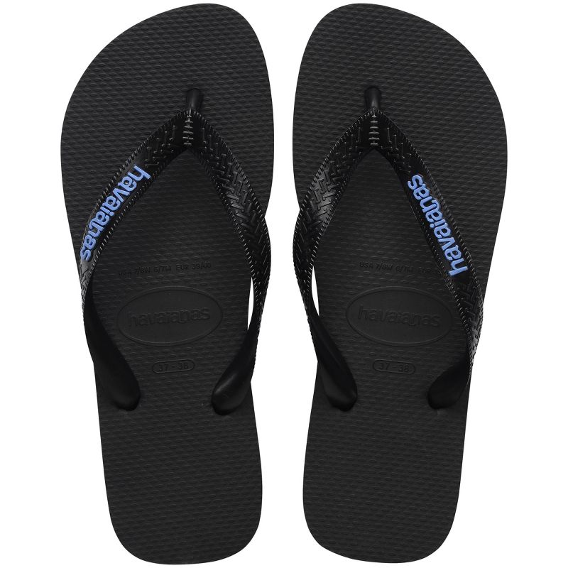 Havaianas Women's Logo Flip Sandals - Black 6