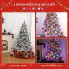 6 ft Pre-Lit Snow-Flocked Christmas Tree, 850 Hinged Tips, 400 Multicolor LED Lights, Artificial Pine for Home/Office/Party Holiday Decor, White - 4 of 4