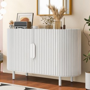 Curved Design Light Luxury Sideboard with Adjustable Shelves - 1 of 4