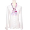 INSPIRE CHIC Women's Floral Printed Satin Square Flowers Silky Neck Scarves 1Pc - 2 of 4