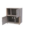 Cat Litter Box Enclosure with Double Room for 2 Cats, Hidden Enclosed Litter Box Furniture with Scratch Posts and Double-Layer Litter Mats - 3 of 4
