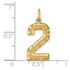 Black Bow Jewelry 14k Yellow Gold, Varsity Collection, Large D/C Pendant Number 2 - 4 of 4
