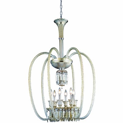 Elegant Lighting Majestic 6 light Golden Teak Chandelier Golden Teak (Smoky) Elegant Cut Crystal