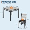 Dining Table Set for 2, with 2 Upholstered Chairs, Wood 3-Piece Kitchen Dining Room Table Set, for Small Space, Kitchen, Apartment - 3 of 4