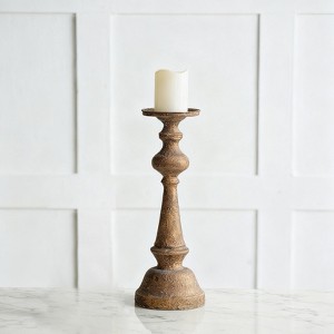 D6" x 17.5" Alastair Triumph Candle Holder, Antiqued Finish, Medieval Styling, Timeless Elegance-- Frevyn - 1 of 4