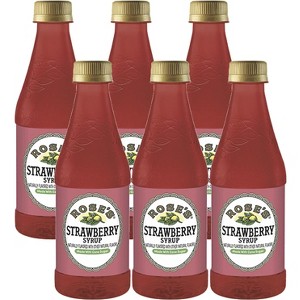 Rose’s Strawberry Syrup 6 Pack 12 OZ Bottle, | Perfect for Cocktails, Beverages, and Mixers - 1 of 4