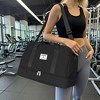 Luupatchy Three-dimensional Diamond Patterned Travel Bag, Dry Wet Separation , for Travel, Fitness Yoga, Weekend Tote Overnight Bag - 3 of 4